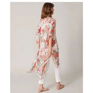 Spartina 449 Daufuskie Island Kimono Alljoy Landing Sand OS pink floral Wrap